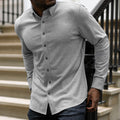 GORAYA CLOTHING ARTICLE #4222 Men's Everyday Button-Down Shirt in Light Grey