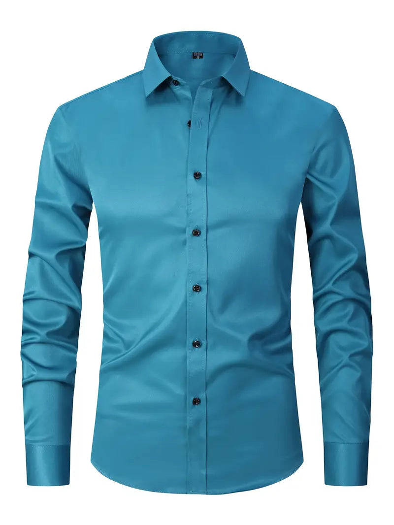 GORAYA CLOTHING ARTICLE #4218 European american mens formal shirts regular solid color