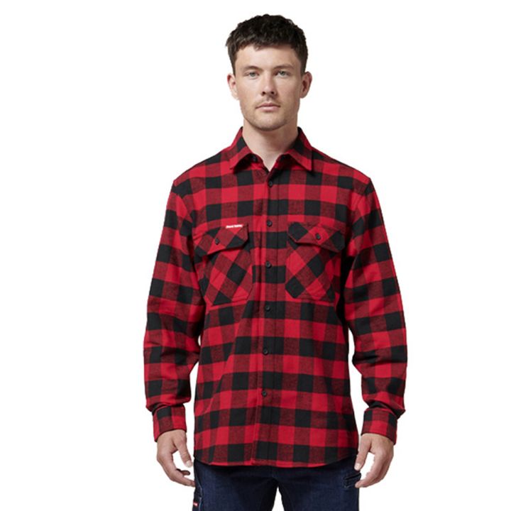GORAYA CLOTHING ARTICLE #4233 Hard Yakka Check Flannel Shirt Long Sleeve
